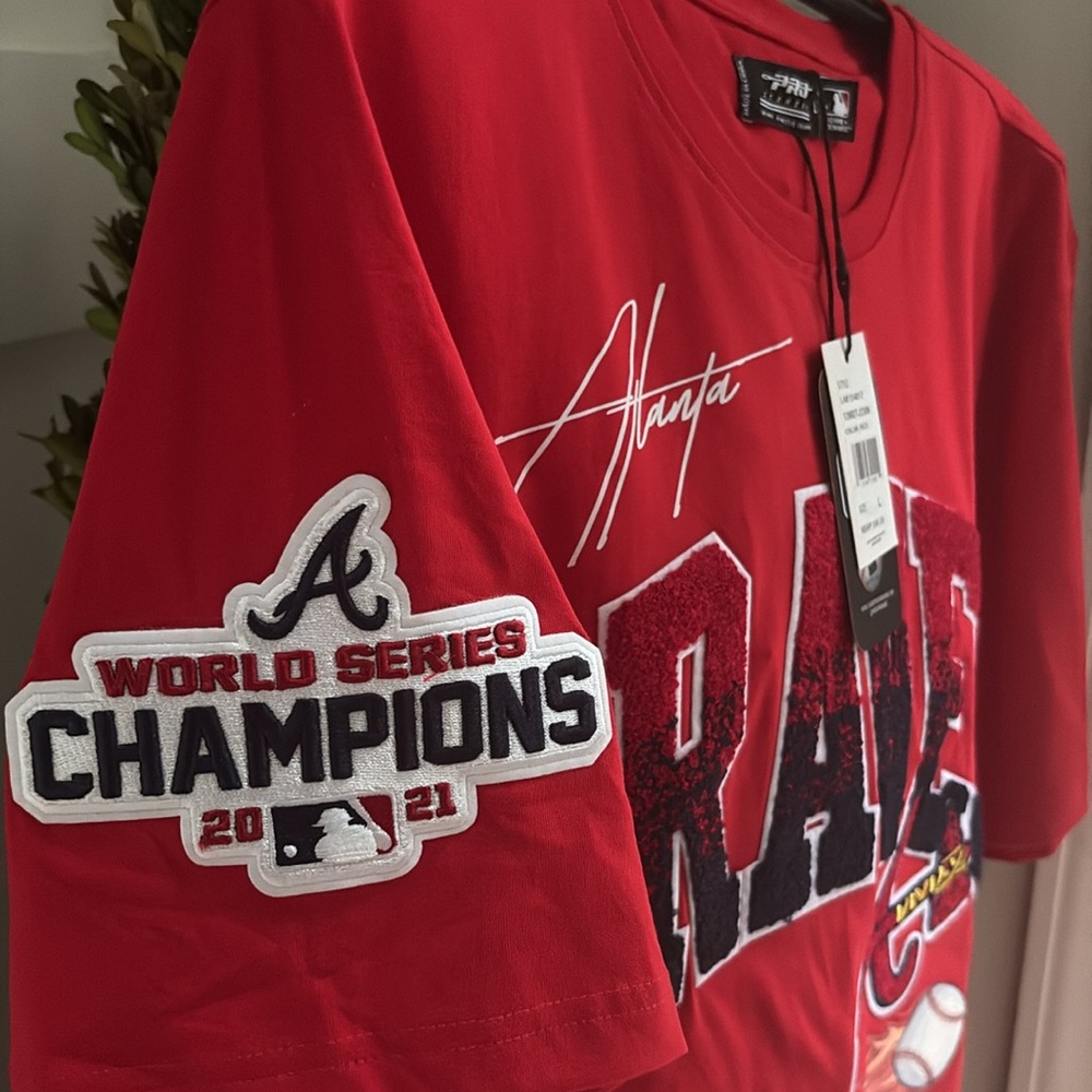 Fanatics Red Braves Short Sleeve Tee Unisex - Picture 2 of 5